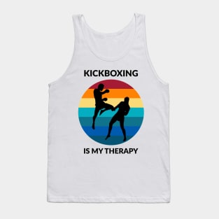 Kickboxing Is My Therapy Retro Vintage Sparring Tank Top